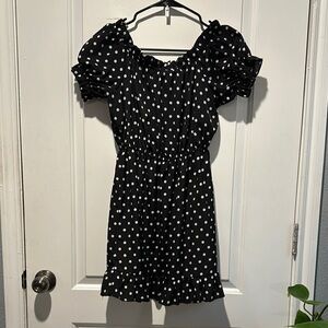 Chic Black Polka Dot Dress